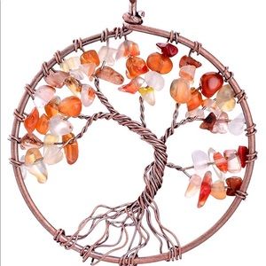 Tree life pendant Crystal Necklace Gemstone
